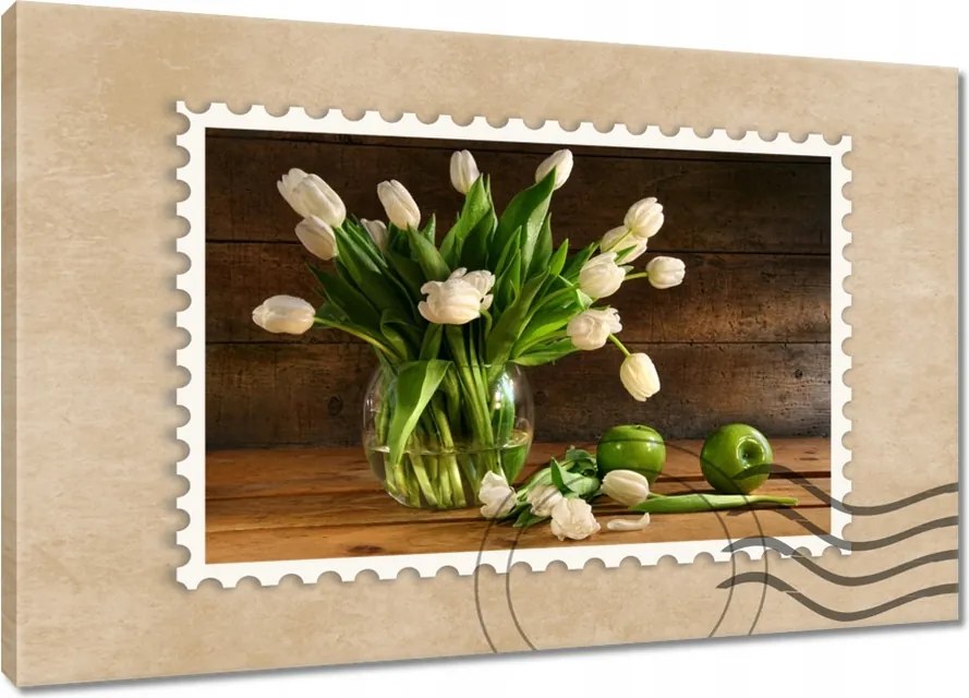 Vászonkép 120x80 Fehér tulipánok