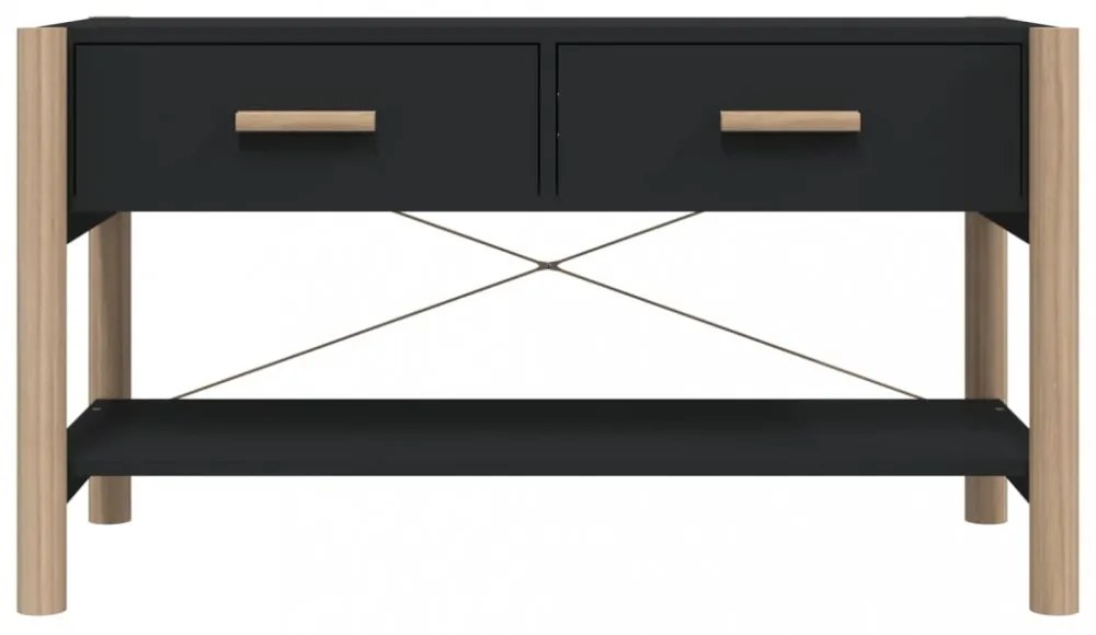 fekete szerelt fa TV-szekrény 82x38x45 cm