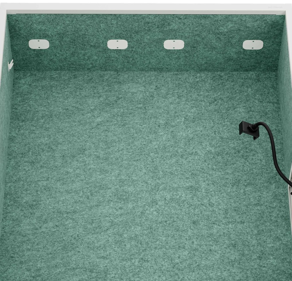 Sally 1150mm korpus Biały - siedzisko Zielony