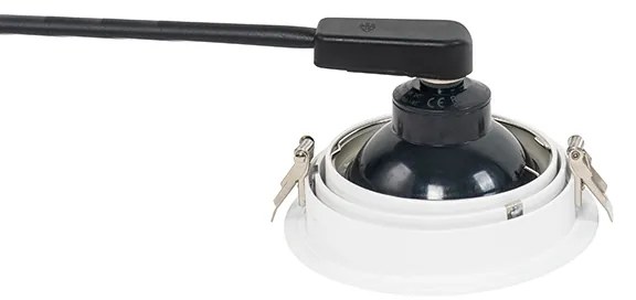 Modern beépíthető spotlámpa fehér állítható - Coop 111 Honey