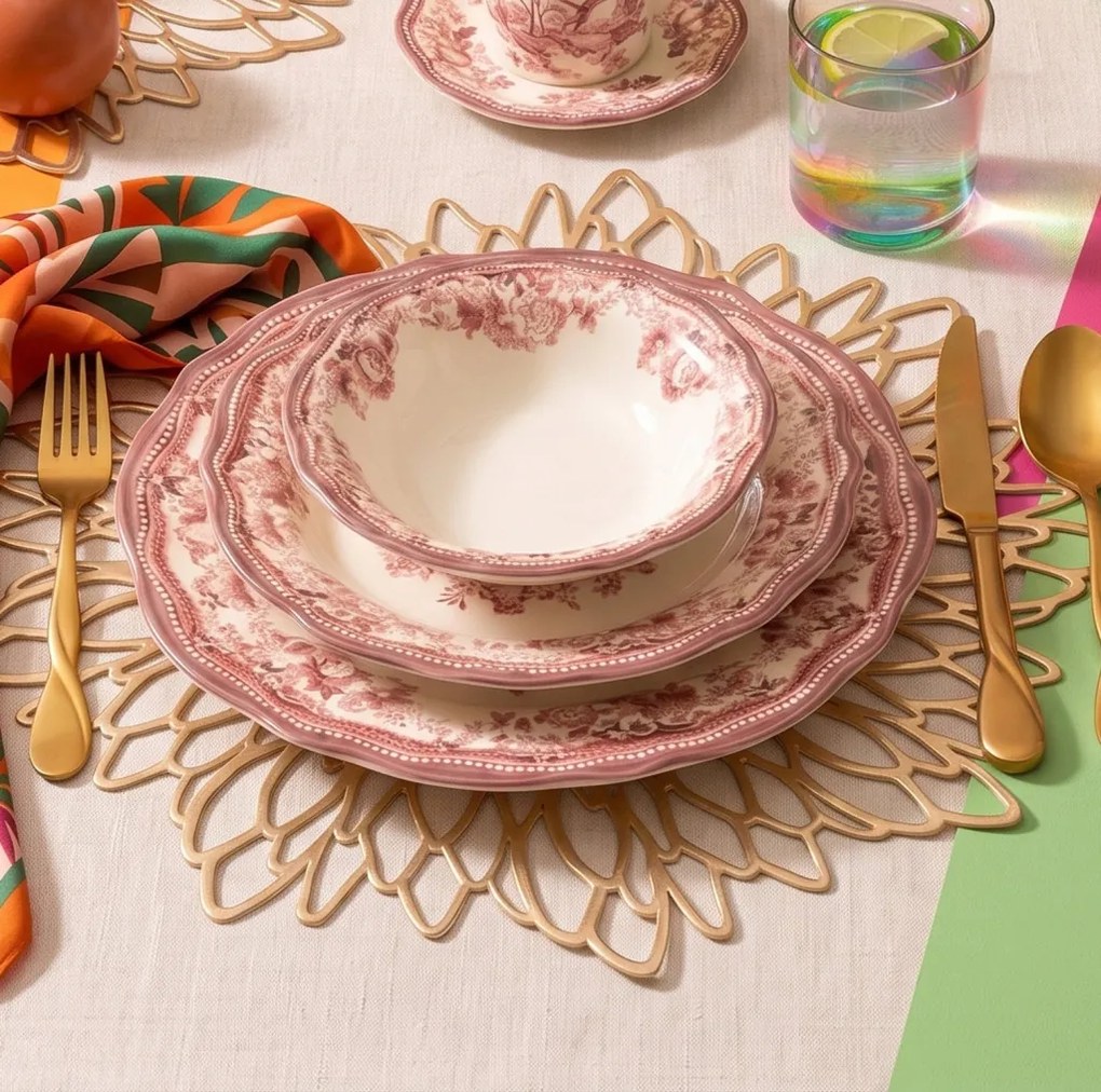 Velour étkészlet, 26×26 cm – TR666HAC2219