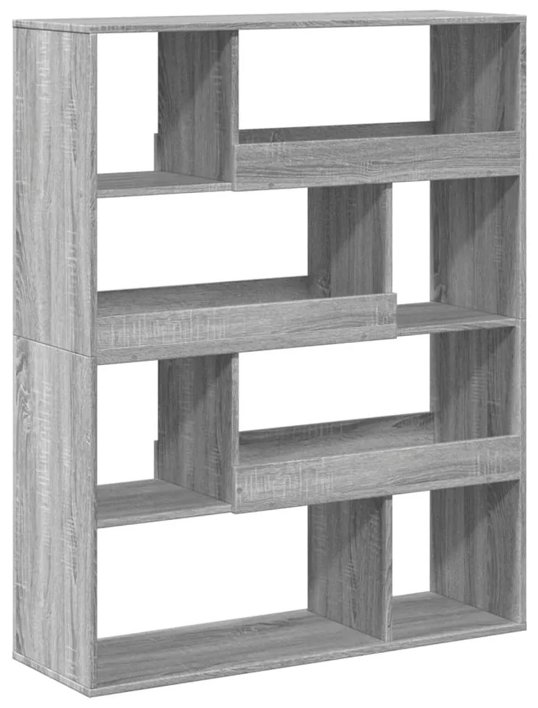 szürke sonoma színű szerelt fa könyvespolc 100 x 33 x 125,5 cm