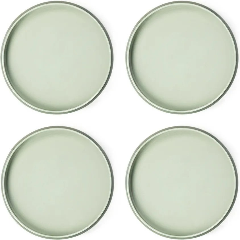 Zöld kőedény tányér készlet 4 db-os ø 22 cm Aura Rondo – Bonami Selection