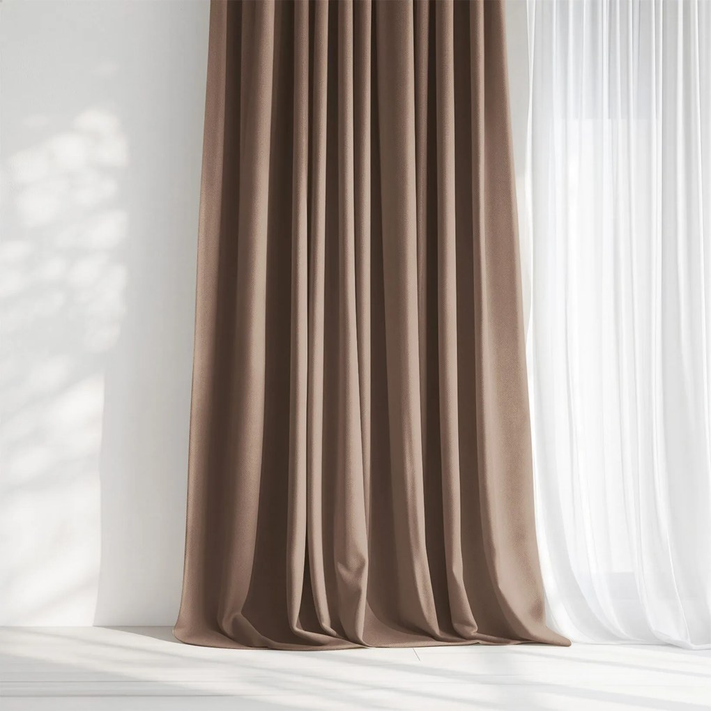 Goldea marbella dekoratív drapéria - mokka 280x135 cm