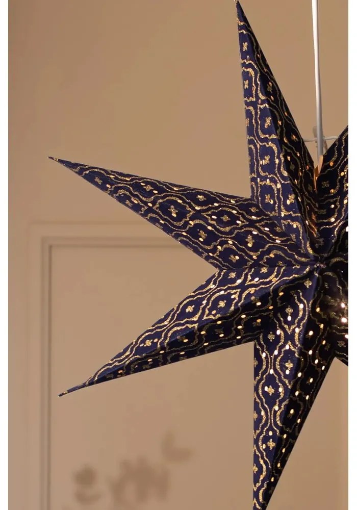 Sötétkék függő karácsonyi fénydekoráció Baroque – Markslöjd