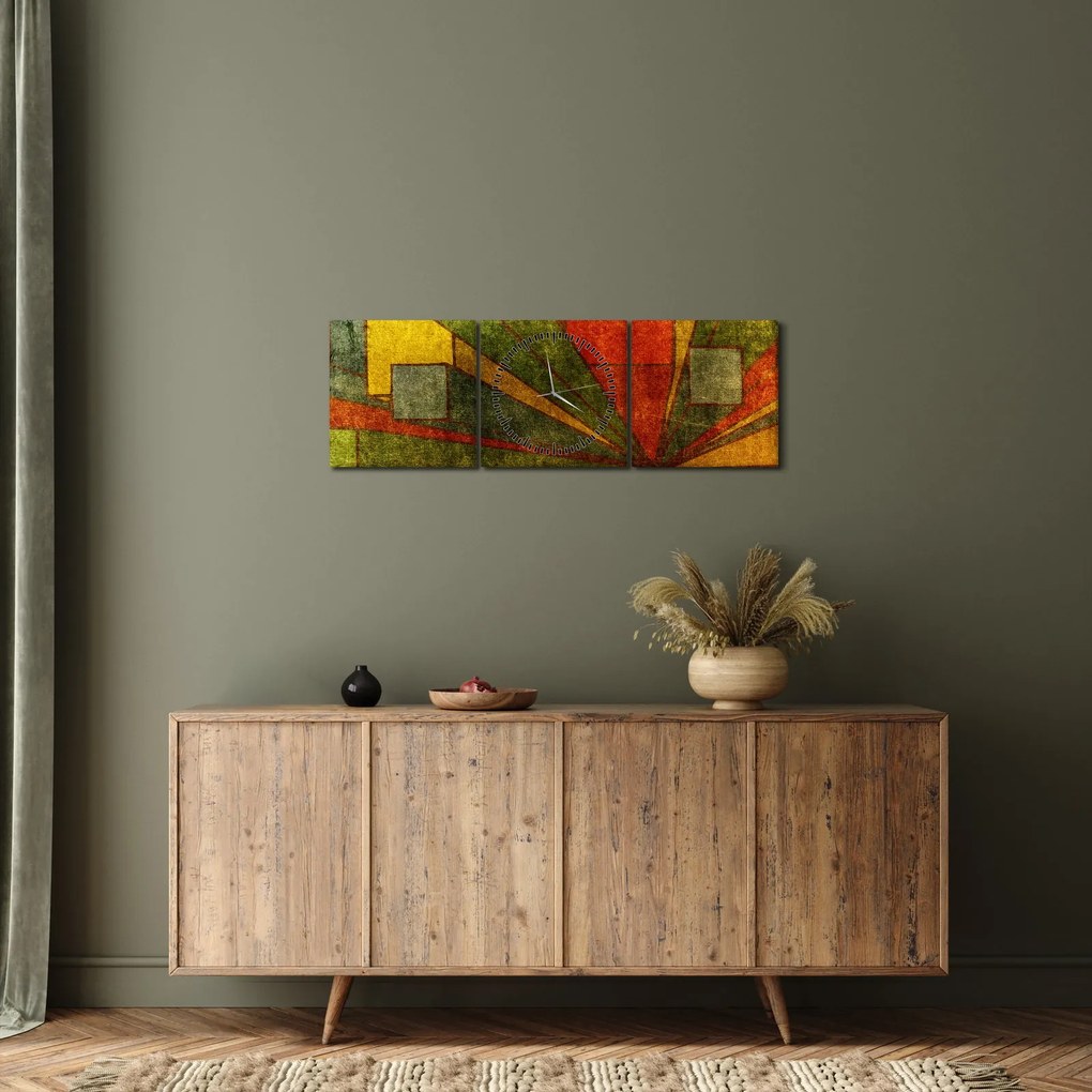 A geometriai absztrakció képe (órával) (90x30 cm)