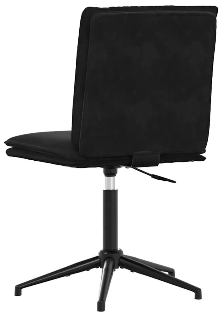 vidaXL 6 db fekete bársony étkezőszék