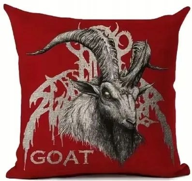 Piros Párnahuzat Kecske Sátán Horror Halloween 45x45