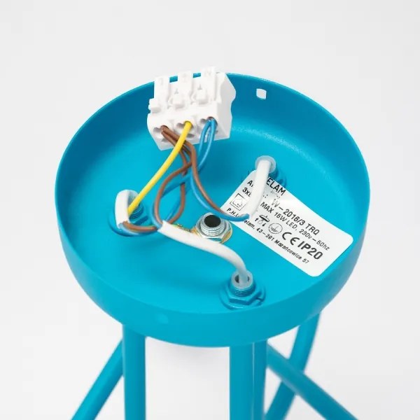 LED gyerekszobai felületre szerelhető csillár OXFORD 3xE27/15W/230V kék