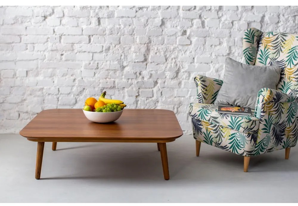 Contrast Tetra kőrisfa dohányzóasztal, 110 x 110cm - Ragaba