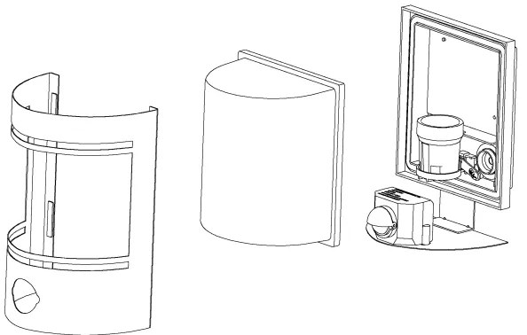 Eglo 99566 - Kültéri fali lámpa érzékelővel CERNO 1xE27/40W/230V IP44