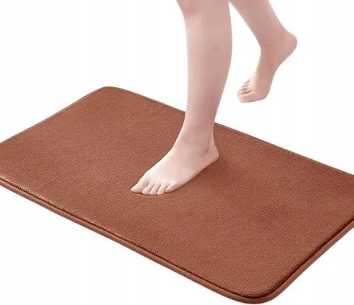 Fürdőszobaszőnyeg Memory Habbal 50X80 CM Barna Miulee Csúszásgátló