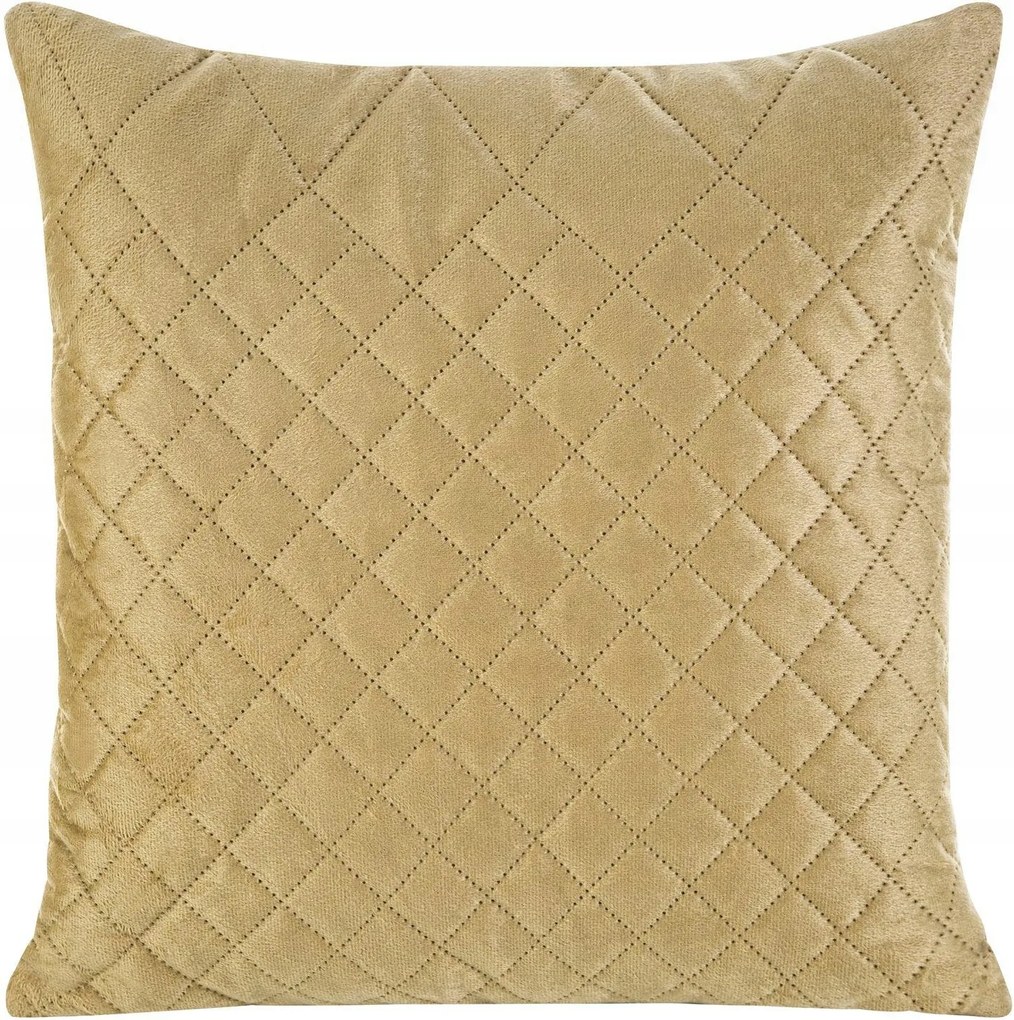 Dekoratív párnahuzat 40x40 bézs velúr geometrikus