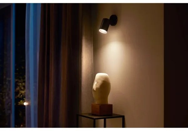 Philips Hue FUGATO LED RGBW 1xGU10/4,2W/230V dimm. fekete spotlámpa