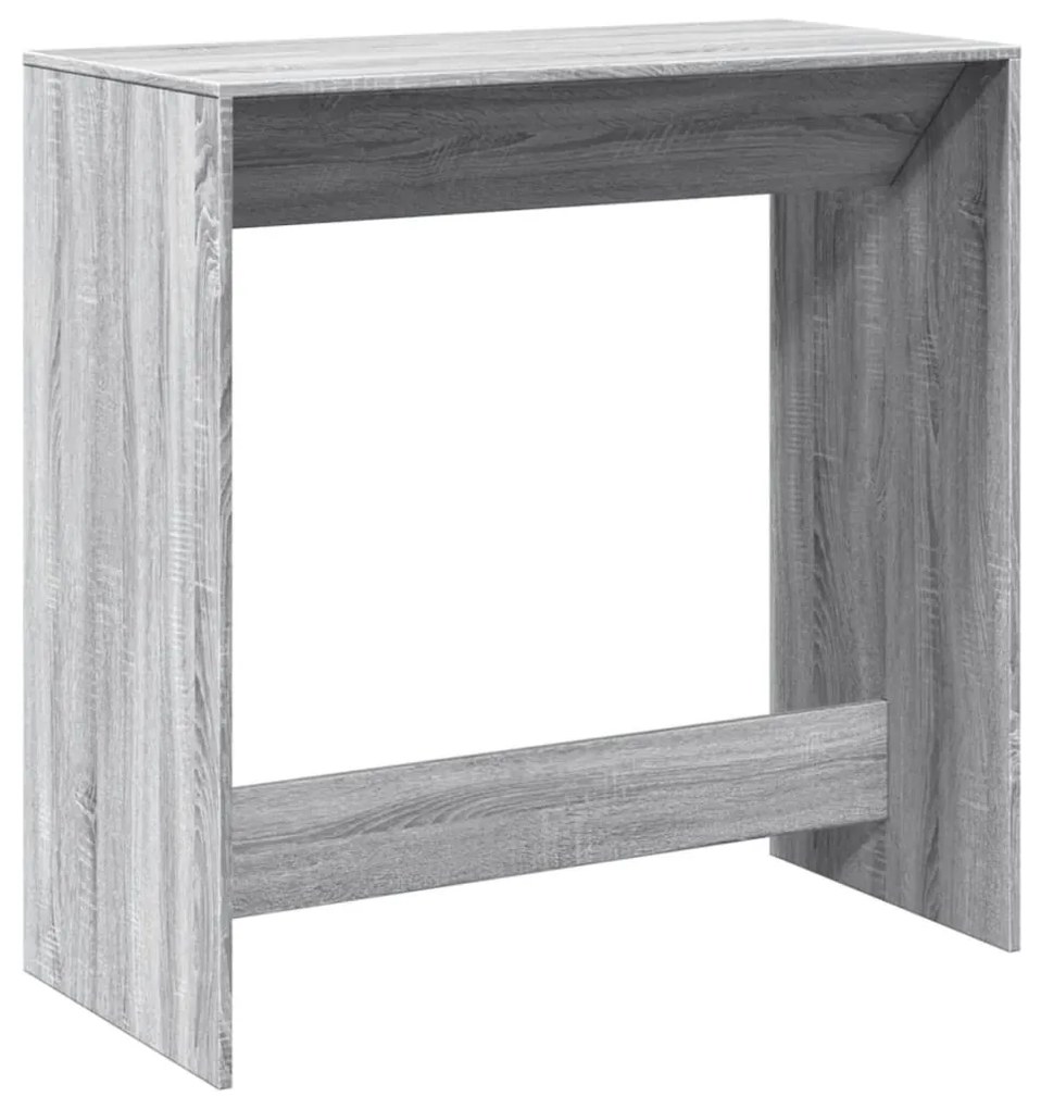 szürke sonoma színű szerelt fa bárasztal 102 x 50 x 103,5 cm