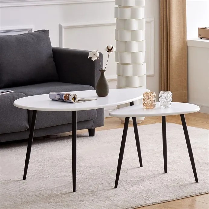 Dohányzóasztal 60×40 cm, MDF, Fehér. AF-3011 WT