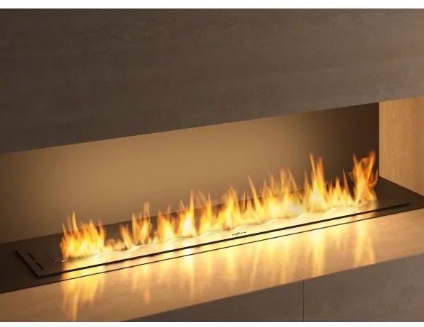 InFire - Beépített BIO kandalló 7,5x120 cm 7kW fekete