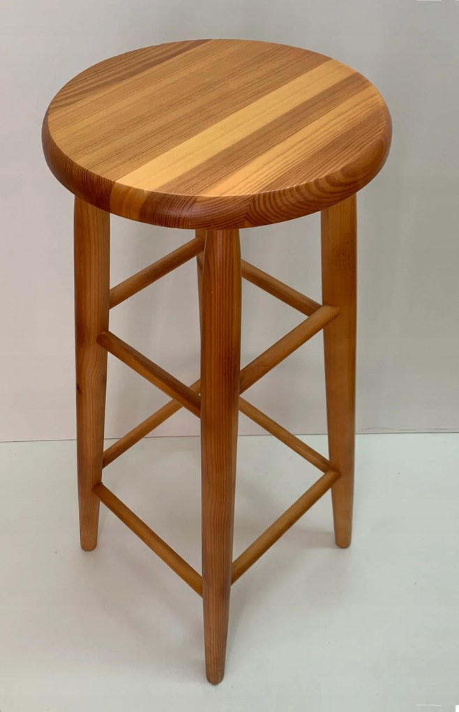 Tömör fenyő szék 80cm kerek lakkozott/éger Lengyel gyártó