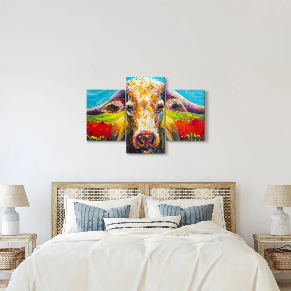Kép - Festett tehén (90x60 cm)