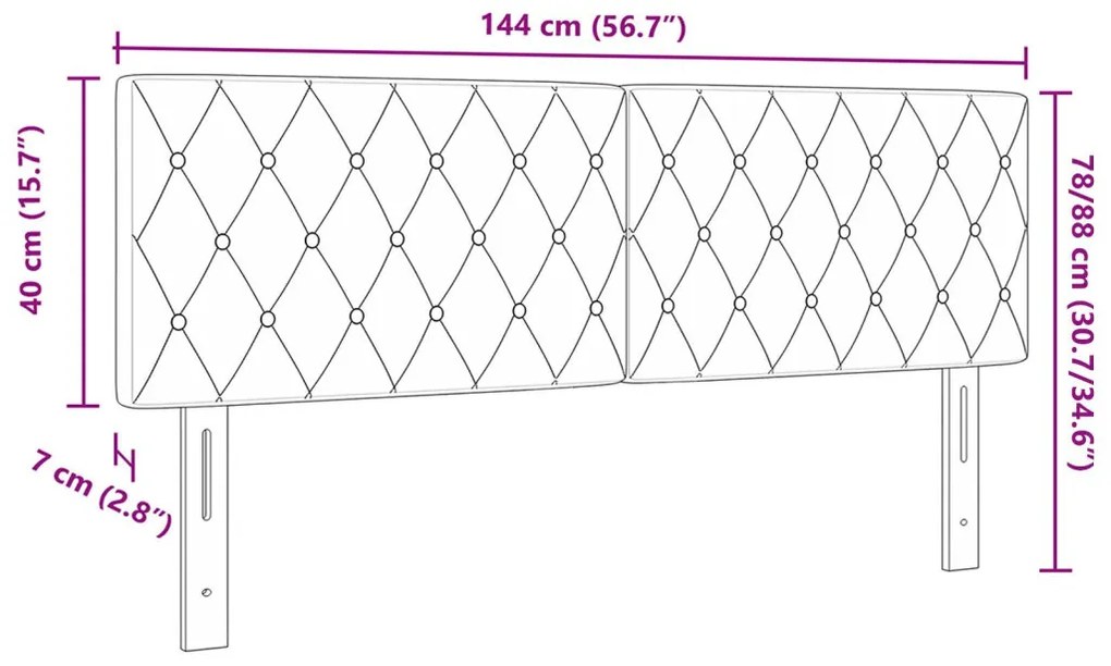 Fejtámla Kristálygombos Ágyfej Fekete 140 cm Bársonyos