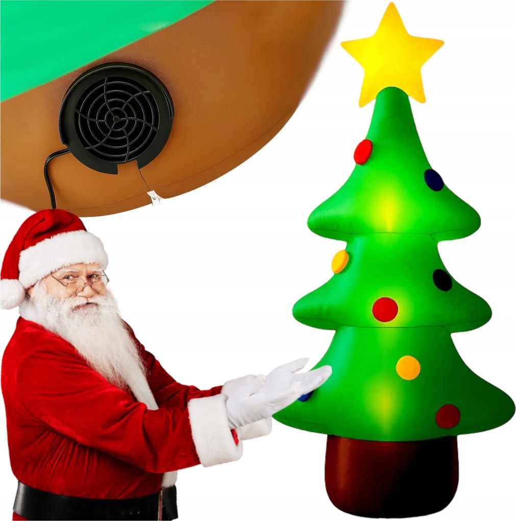 Műkarácsonyfa Világítással Felfújható Dekoráció Karácsonyra 2025