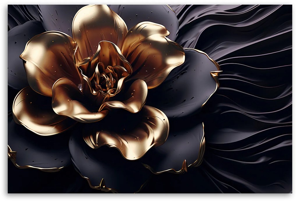 Gario Vászonkép Arany virág Méret: 120 x 80 cm