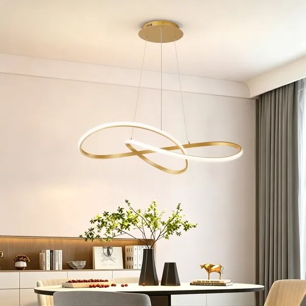 BRILAGI - LED dimmelhető kábeles csillár INFINITY LED/80W/230V 80x80 cm arany + távirányító