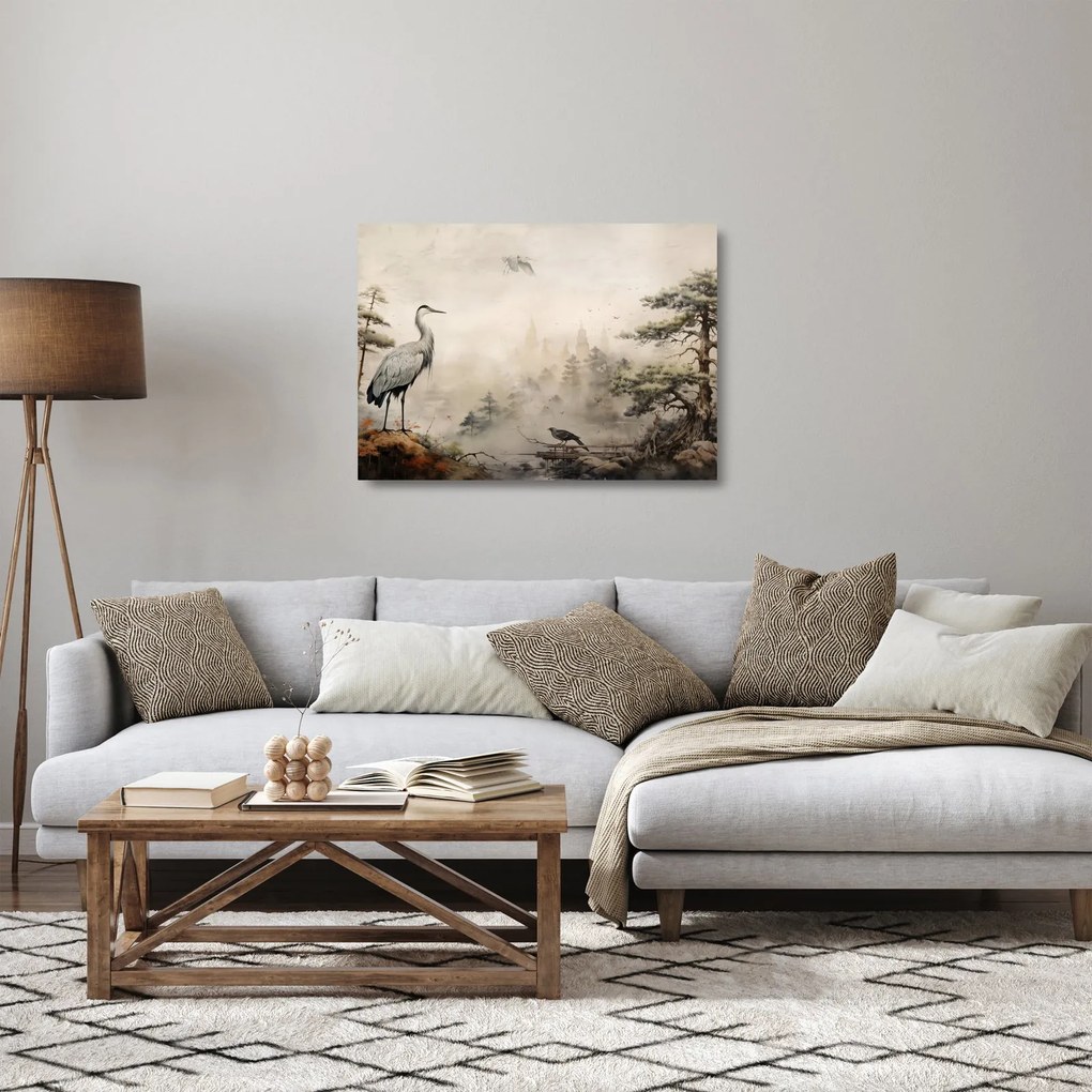 Üveg kép - Rajzfilm tájkép (70x50 cm)