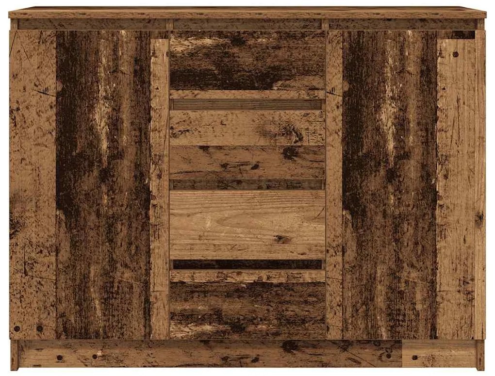 antik fa szerelt fa tálalószekrény fiókos 100,5x35x76 cm