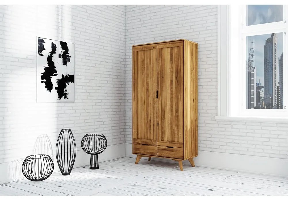 Tölgyfa ruhásszekrény 90x180 cm Greg - The Beds