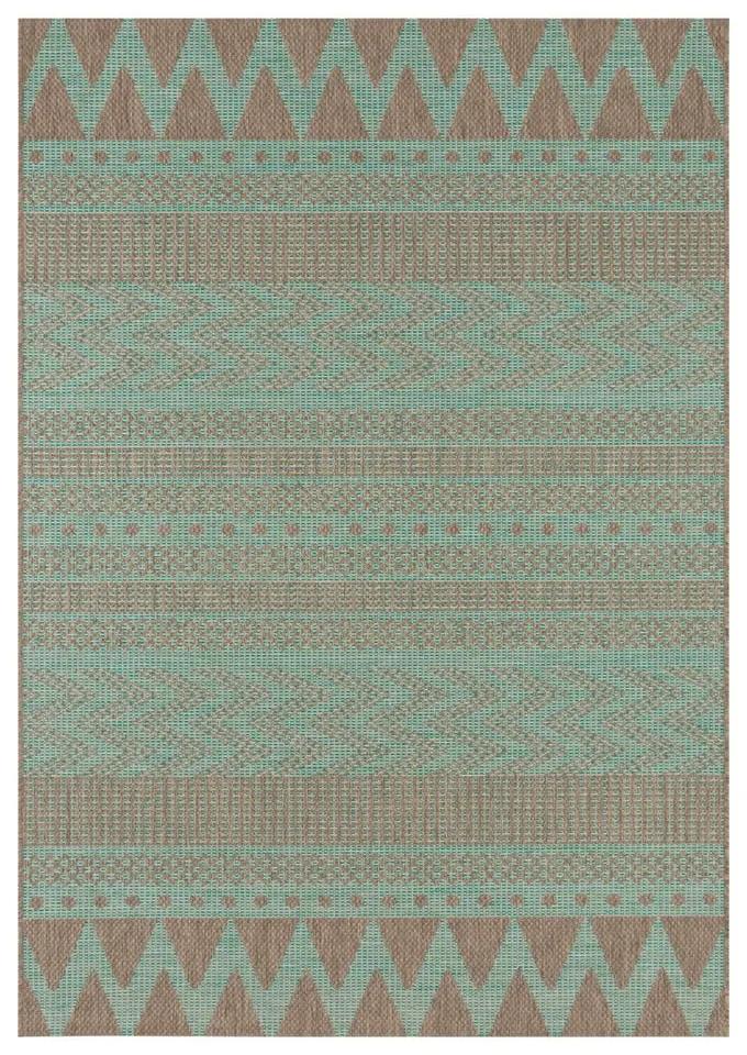 Sidon zöld-bézs kültéri szőnyeg, 200 x 290 cm - Bougari