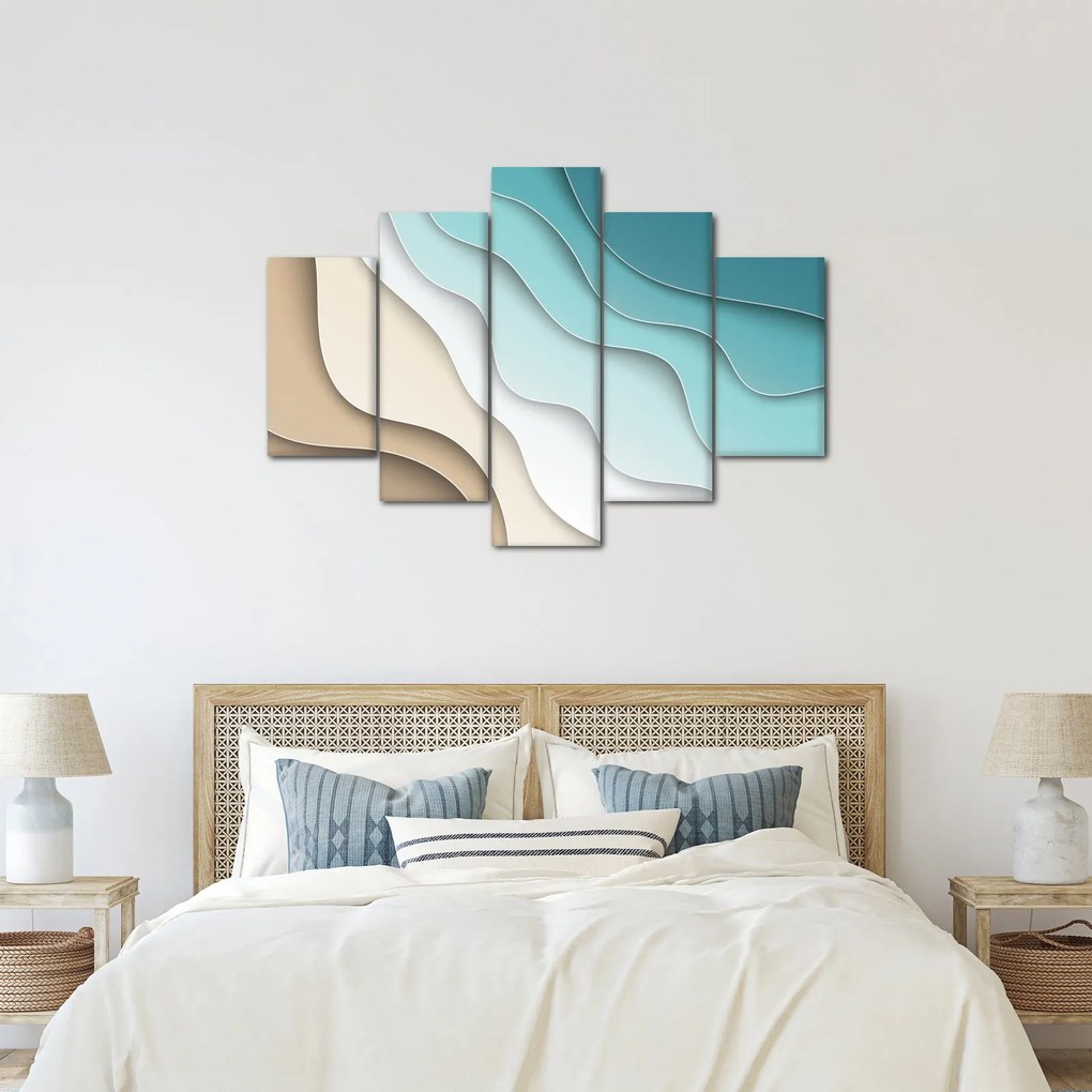 Absztrakt kép a tenger partján (150x105 cm)