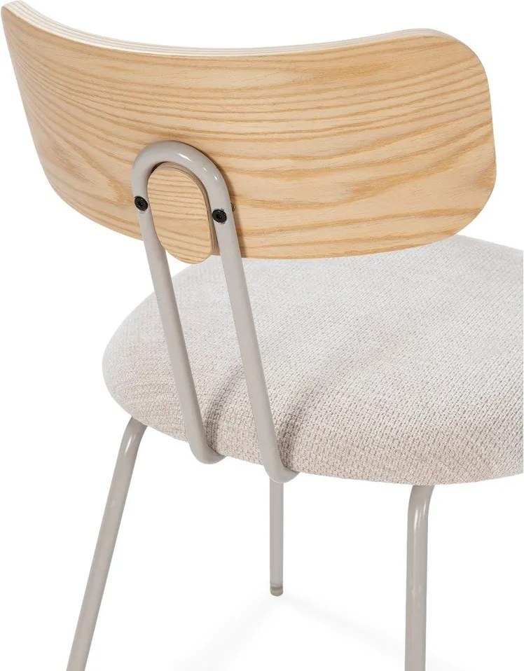 Bézs-natúr színű kárpitozott étkezőszék Olimpia – MOME