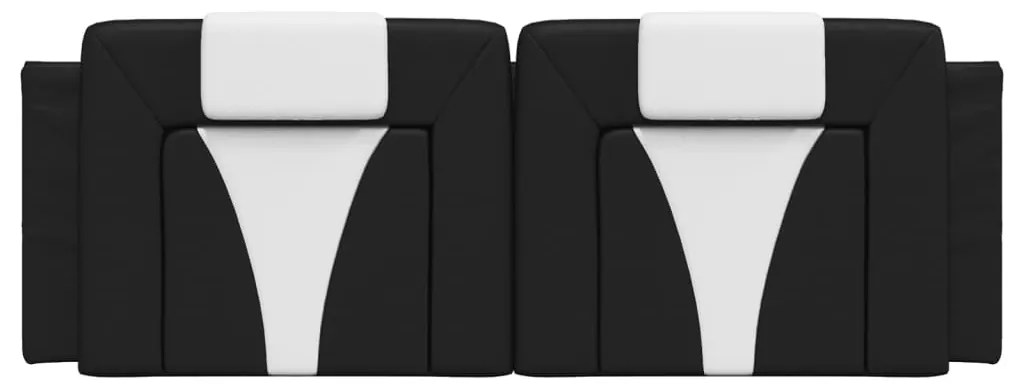 fekete és fehér műbőr fejtámla párna Viana 120 cm