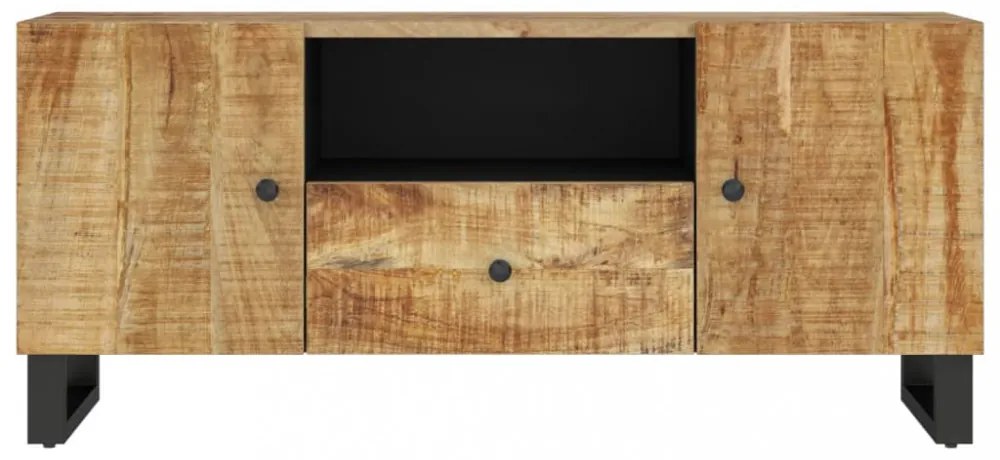 vidaXL tömör mangófa és szerelt fa TV-szekrény 105 x 33,5 x 46 cm