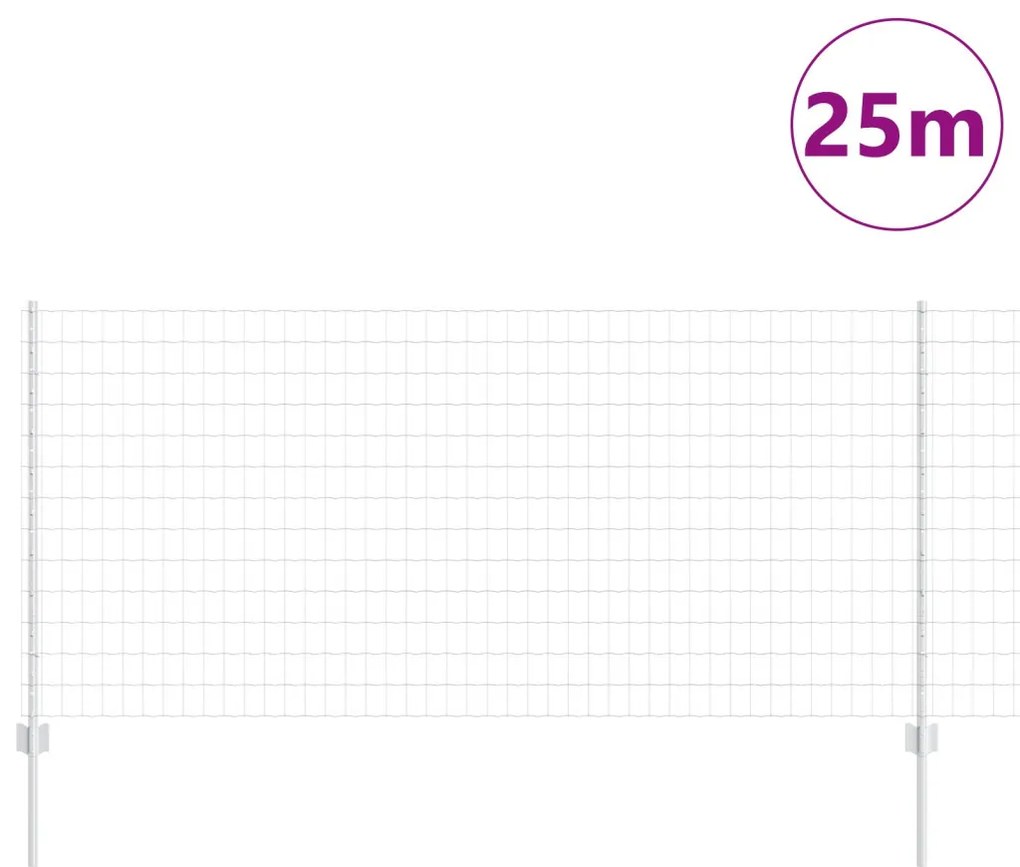 Kerti Kerítés Szett 2 db Horganyzott acél 25 x 1 m Tartós