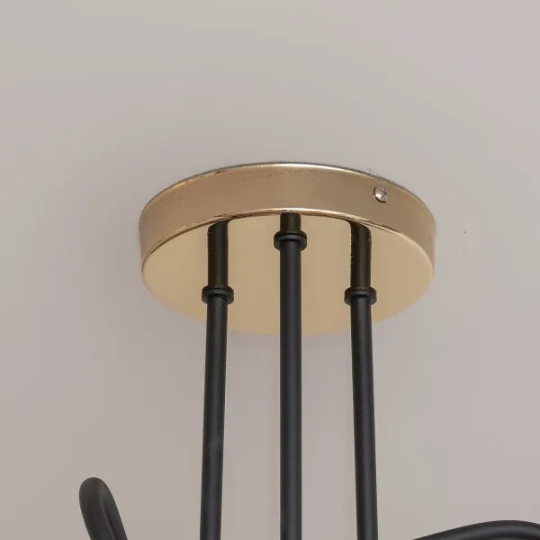 Felületre szerelhető OXFORD csillár 3xE27/15W/230V arany/fekete