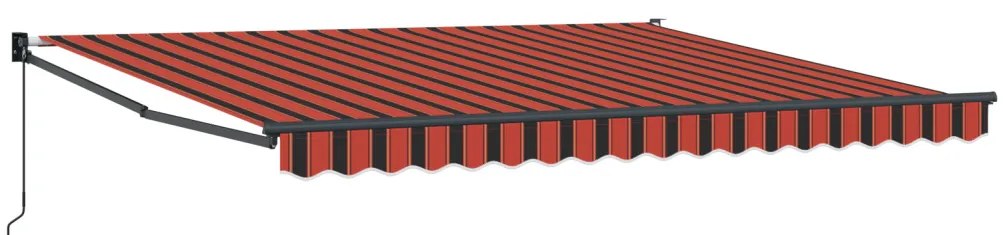Kézi Behúzható Napellenző Narancs és Barna 400x300 cm