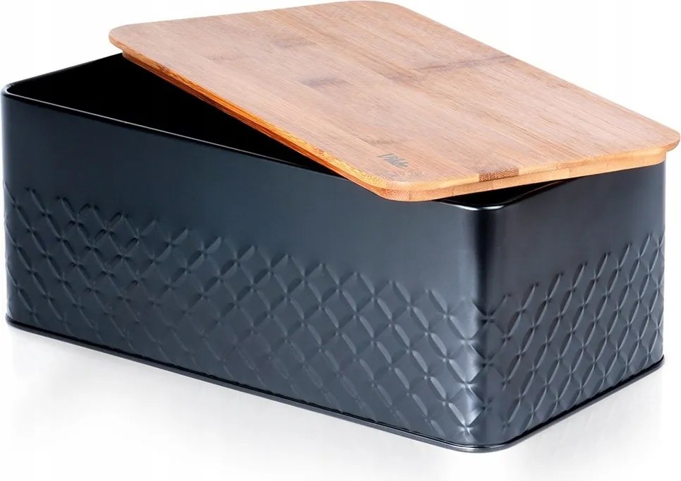 Kenyértartó Fekete Bambusz kenyér tároló doboz zsemle kenyér