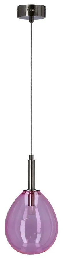 Lila LED függőlámpa üveg búrával Lukka – Candellux Lighting