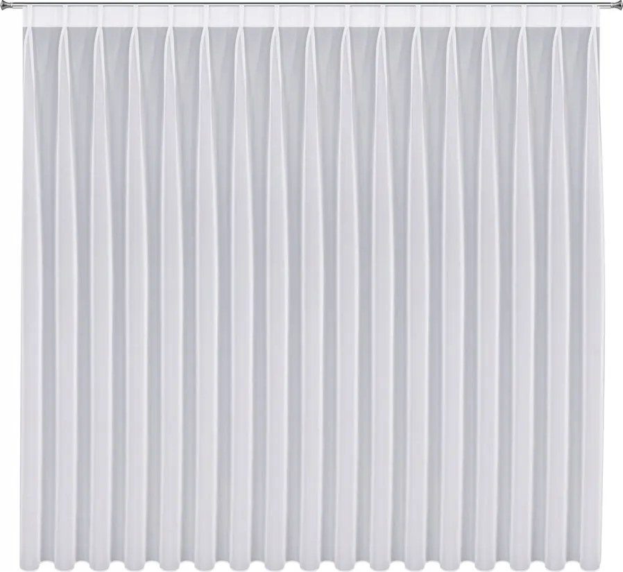 Modern függöny Violet fehér sima hosszú 300X265 Flex Szalag 1:2