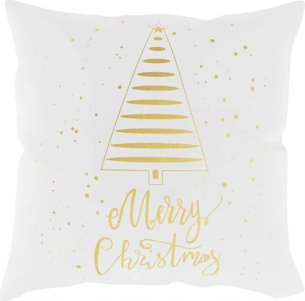 Karácsonyi Párnahuzat 45x45 Tree Fehér-arany