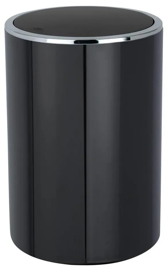 WENKO 22558100 - Kosár INCA 18,5x25,5 cm fekete/fényes króm