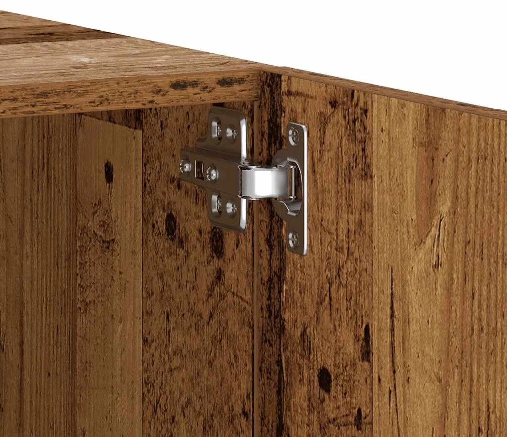 antik fa színű szerelt fa éjjeliszekrény 100 x 35 x 40 cm
