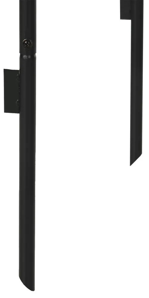 Kerti boltív futónövényeknek, fekete 140 x 40 x 240 cm