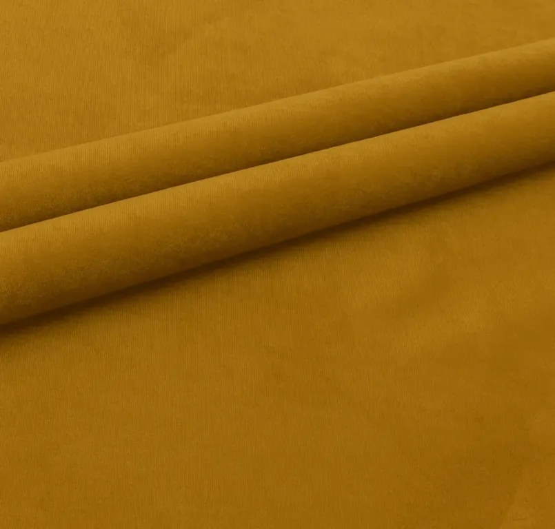 Ágyazható, kétoldalas L-alakú ülőgarnitúra SILVIANO 230x140 cm, mustár színű