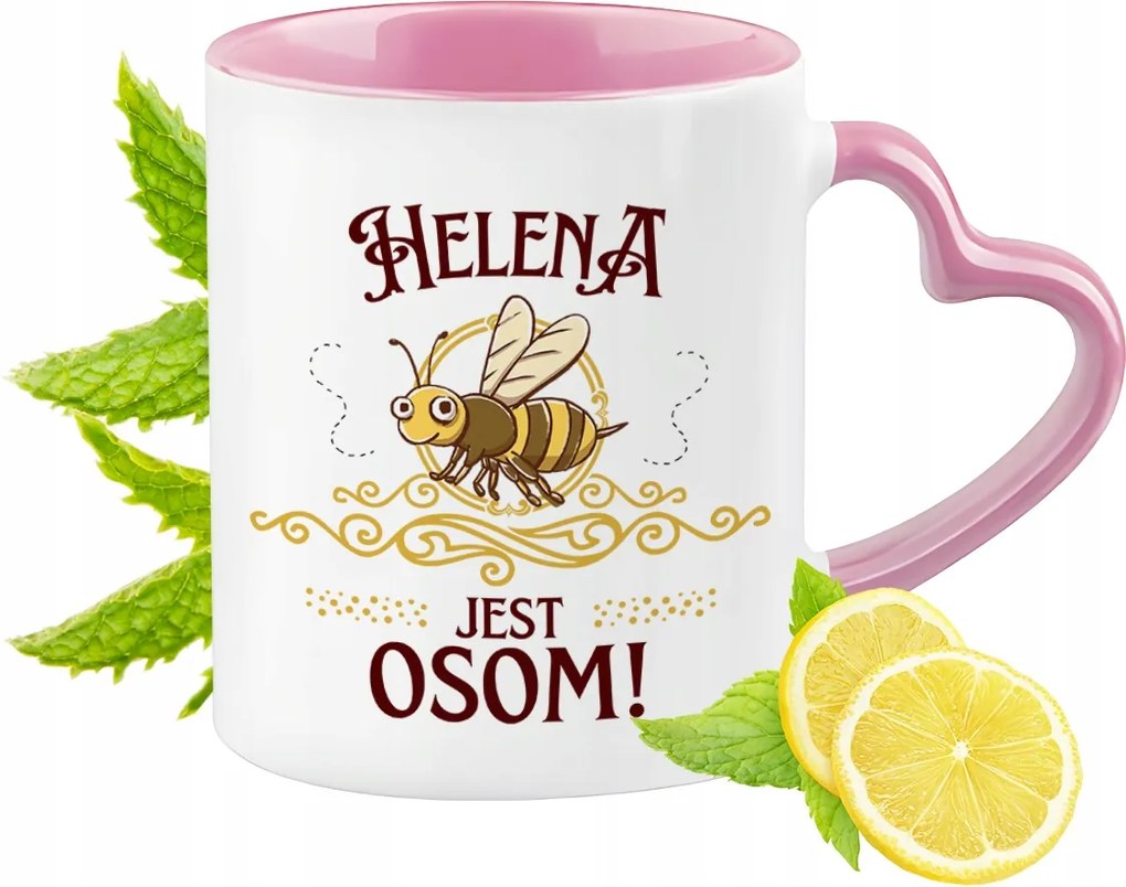 Helena Bögre Rózsaszín Szív Alakú Füllel Kávé Ajándék