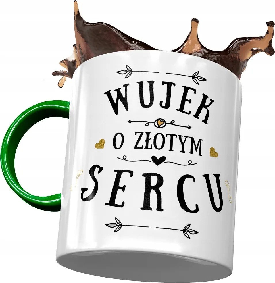 Zöld bögre Bácsi bácsinak Ajándék fényképes nyomtatással