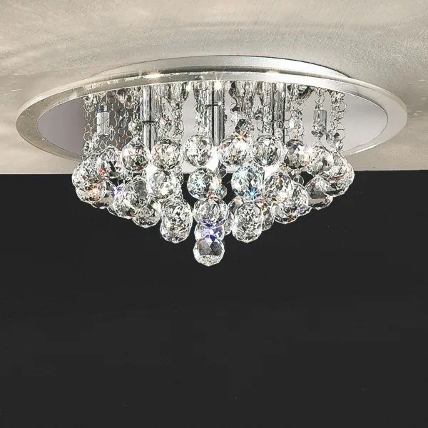 Orion DLU 2378/4/38-Kristály mennyezeti lámpa GLORIA 4xG9/40W/230V átm. 38 cm króm