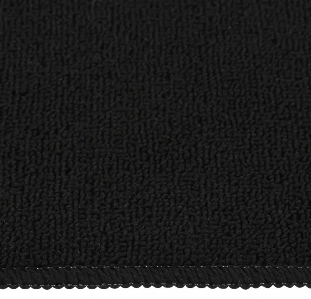 vidaXL 15 db fekete négyszögű csúszásmentes lépcsőszőnyeg 75 x 20 cm